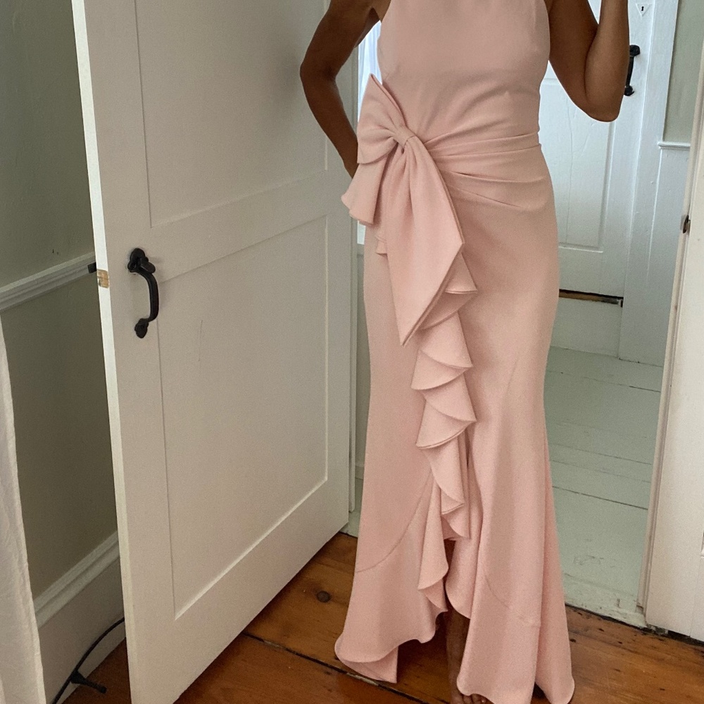 BADGLEY MISCHKA - FORMAL GOWN, MOTHER OF THE BRIDE/GROOM, BLUSH, SIZE 2